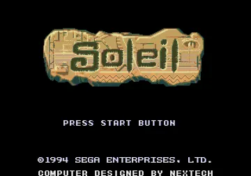 Soleil (Europe) screen shot title